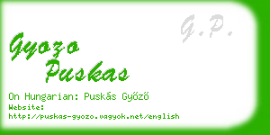 gyozo puskas business card