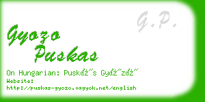 gyozo puskas business card